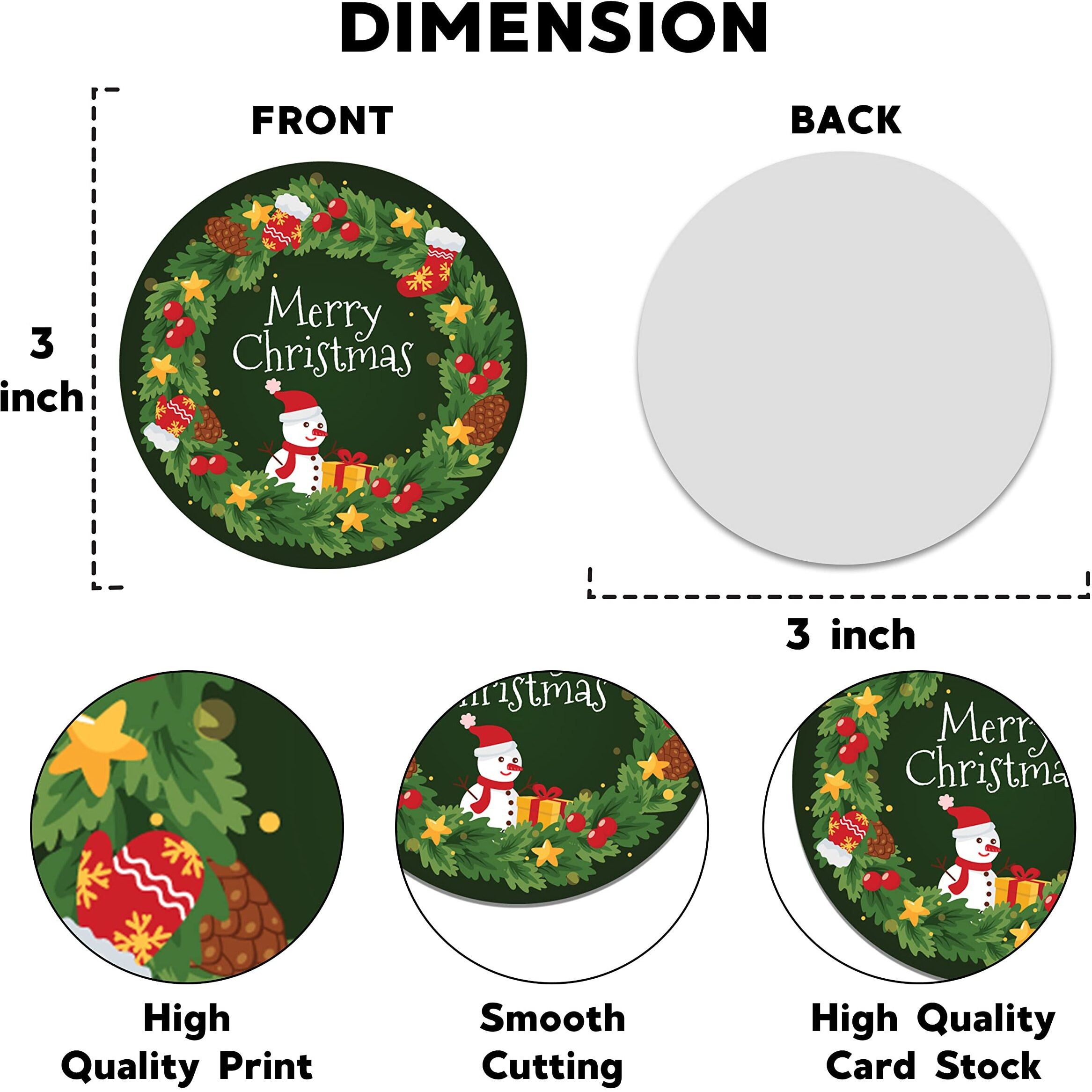 Festiko 6 Pcs Merry Christmas Wish Cards (Design 2), Merry Christmas Wish Tags, Christmas Wish Note Cards, Merry Christmas Wishing Cards