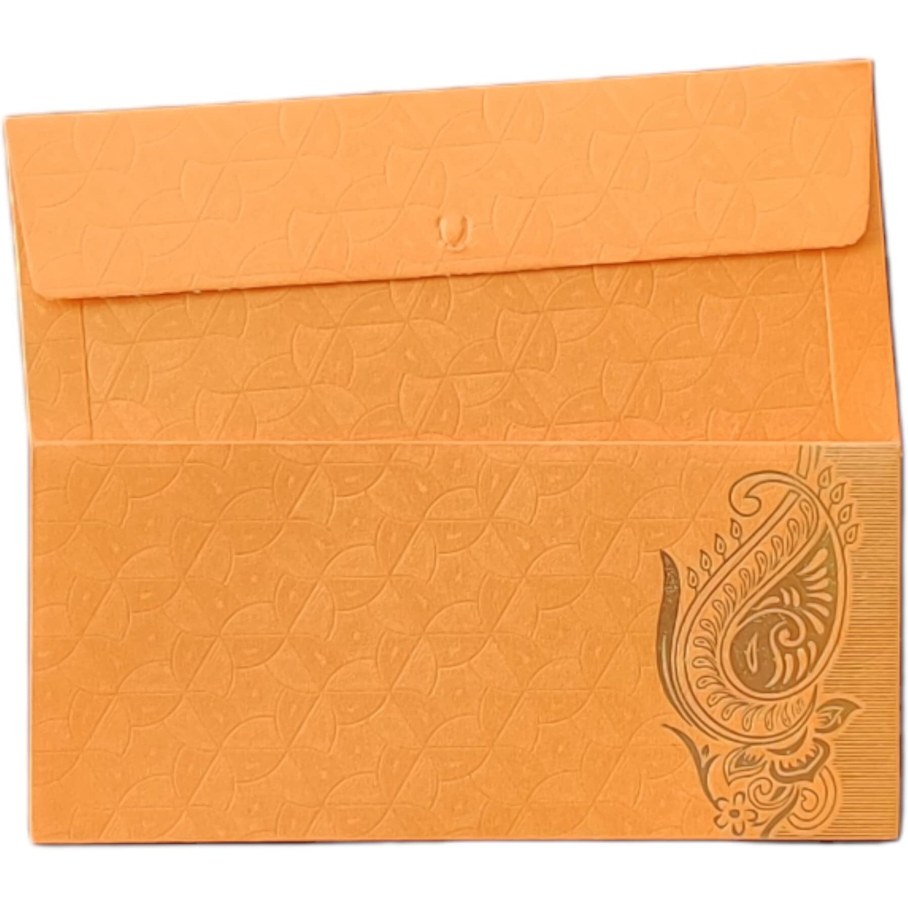 Jhintemetic - Pack of 25 Matellic Fiery-Orange Colourful Designer Shagun Lifafa/Money Gift Envelope with Golden Matellic Keri for Gifting Money on Wedding, Birthday & Any Other Occasion