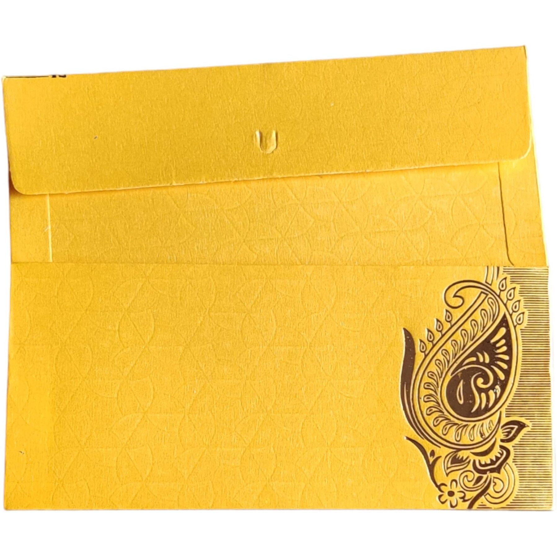 Jhintemetic - Pack of 25 Matellic Bright-Yellow Colourful Designer Shagun Lifafa/Money Gift Envelope with Golden Matellic Keri for Gifting Money on Wedding, Birthday & Any Other Occasion