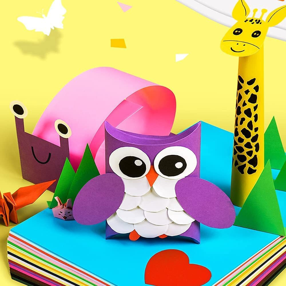 SNOW CRAFTS A4 Size Premium Coloured Sheets (130 GSM-180GSM) For Art & Craft Projects School Colleges. (A4-40 SHEETS)