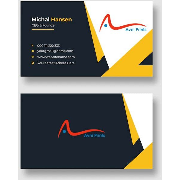 Avni Prints Customized Visiting Card | Business Card Personalized (Both Side Printing) (100)