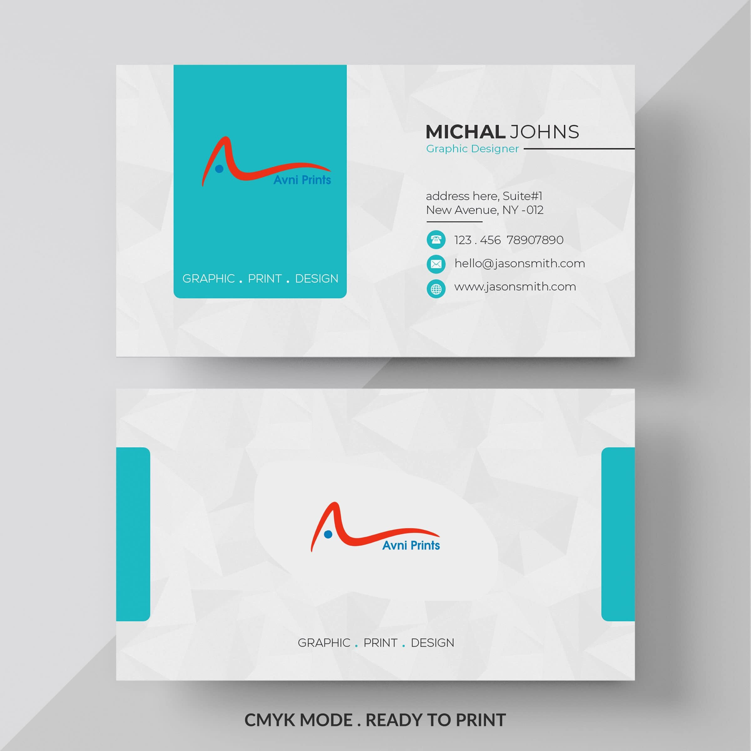 Avni Prints Customized Visiting Card | Business Card Personalized (Both Side Printing) (100)