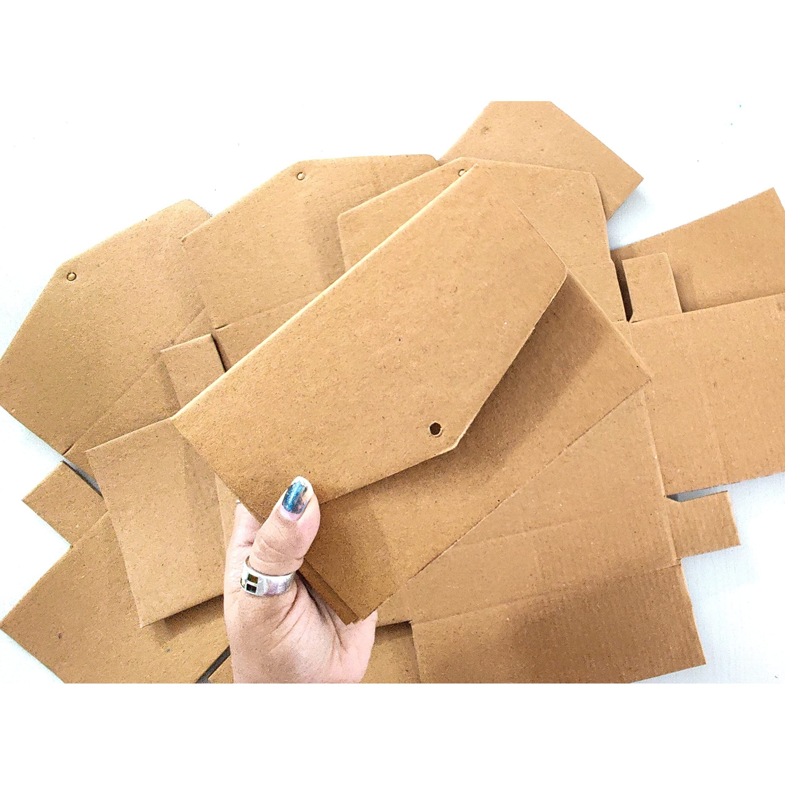 MESSKETEERS 3 ply Hard Case Kraft Envelope Shipping Boxes (10 pcs) for Small items, Jewellery, Earrings, Pens, Small Gifts (6.5x4.5x1.5 inch)