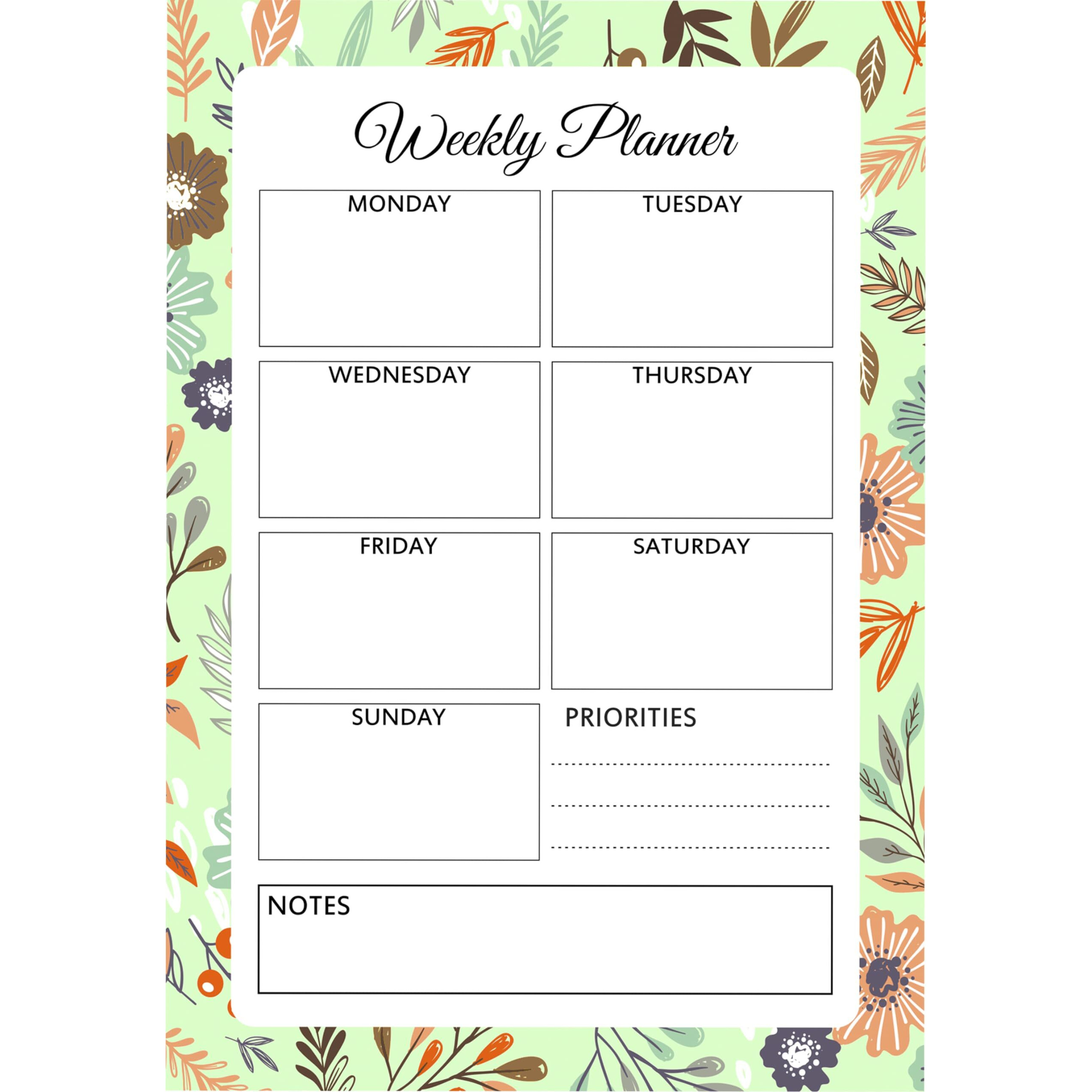 The Papier Ocean Weekly Planner Tear-Off Sheet Pad | 52 Sheets For A Year | 80 GSM | A5 Desk Week Planner To Track Productivity and Professional Goals