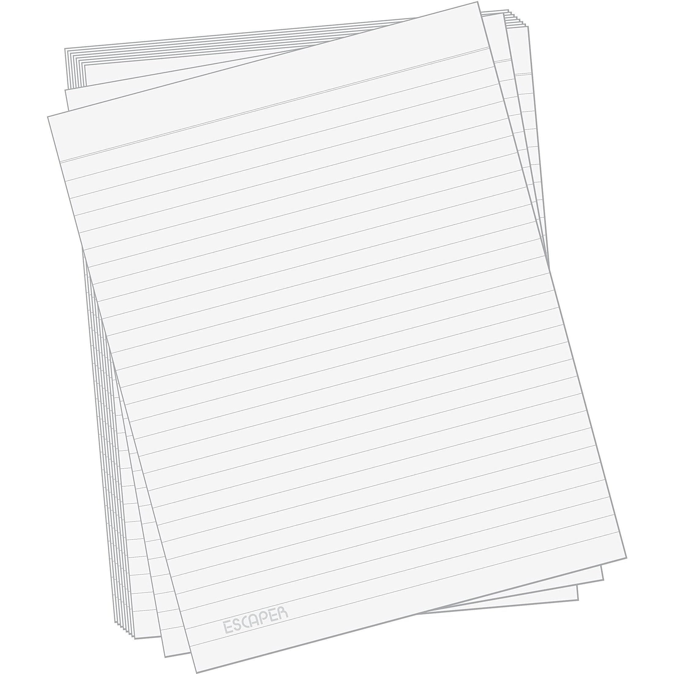 ESCAPER Write Your Way to Success with 80 Loose, A4 Ruled Sheets (One Side Ruled - 90 GSM - 11 x 8.5 inch) - Perfect for Exams, Projects, and Daily Notes