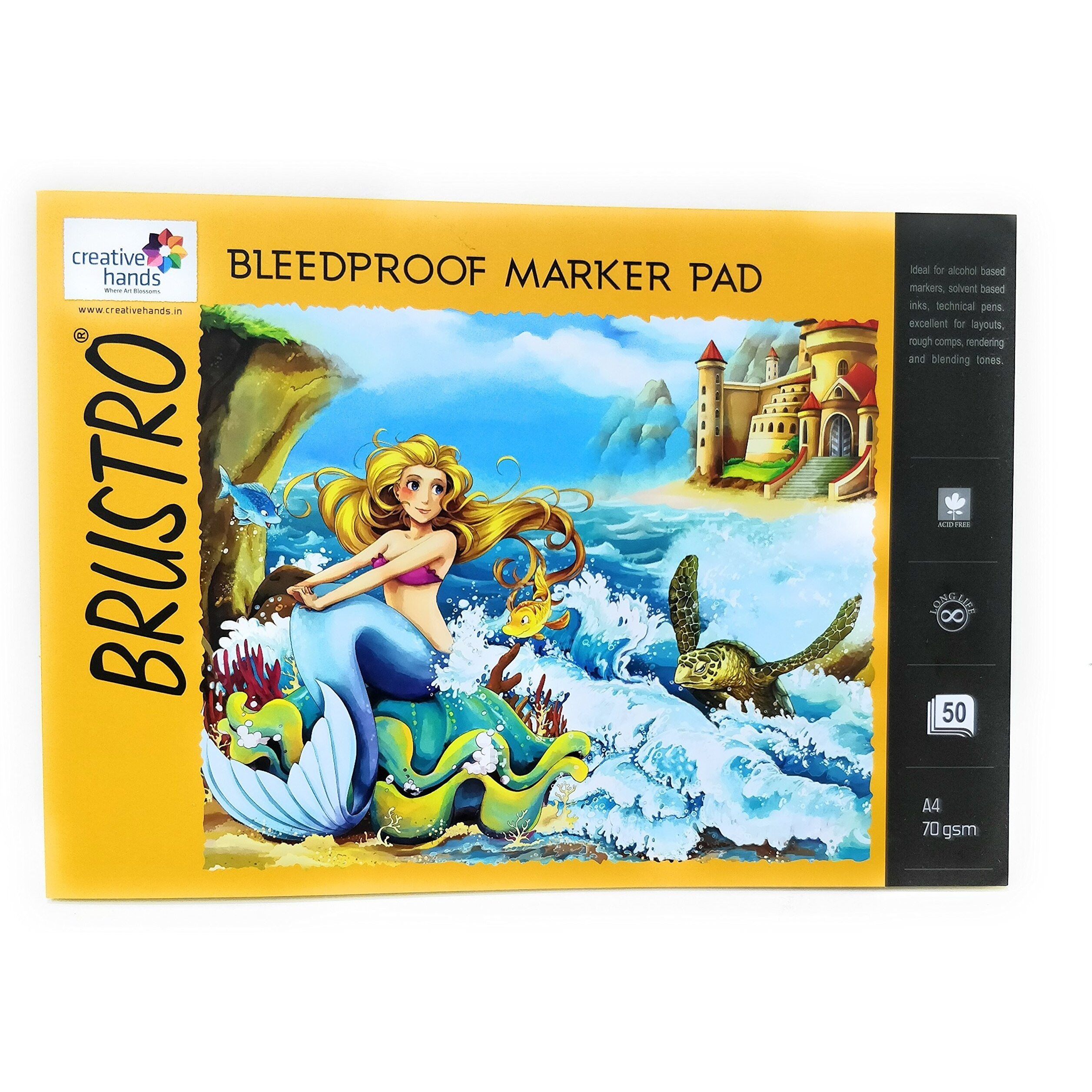 Brustro Bleedproof Marker Pad 70 Gsm A4 (Contains 50 Sheets)