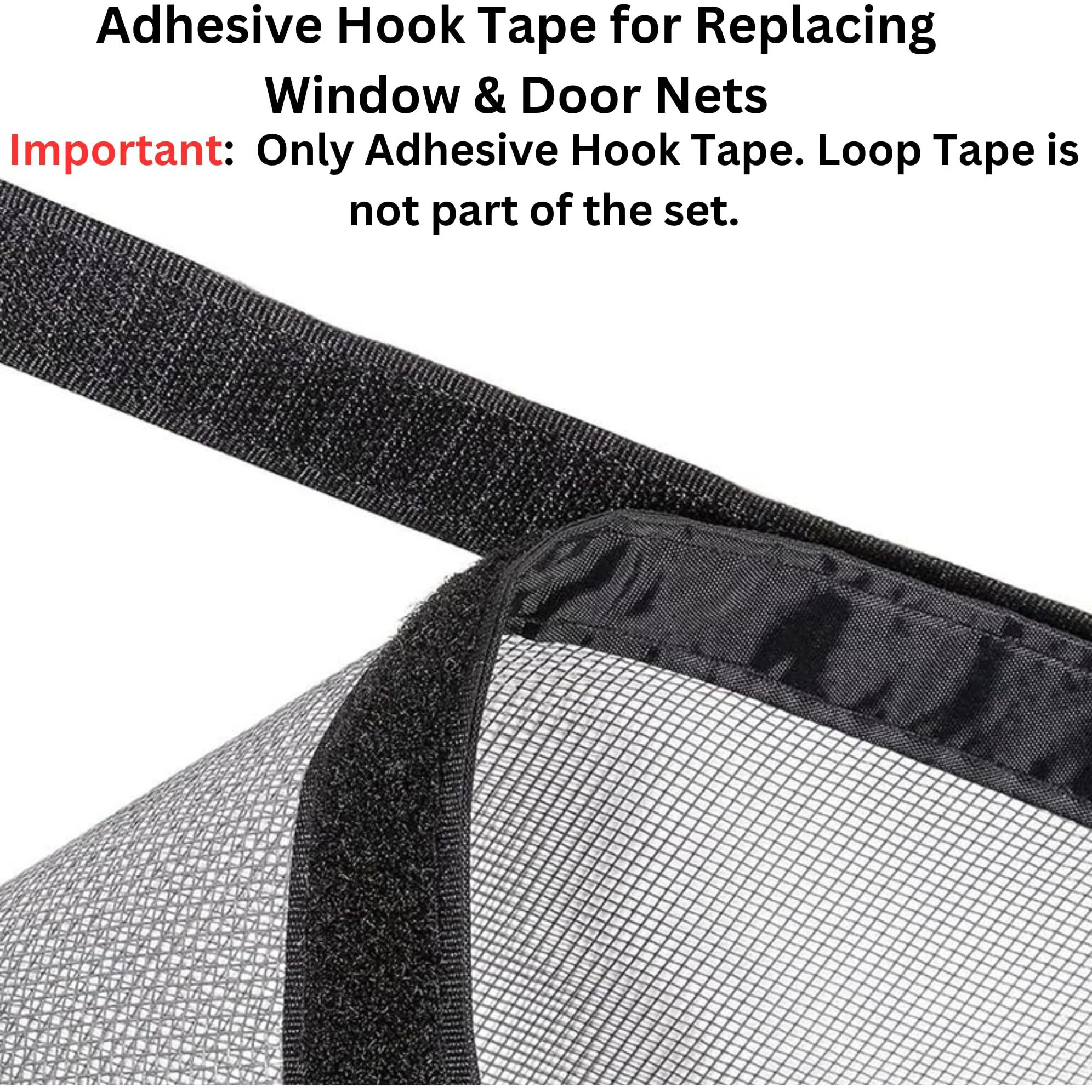 Atlara Nylon Self Adhesive Hook Tape Roll (Without Loop Tape) & Thumbnails With Strong Glue For Magnetic Door & Window Net Replacement Accessory (White, 20Mm Width X 6 M/20 Ft Length)