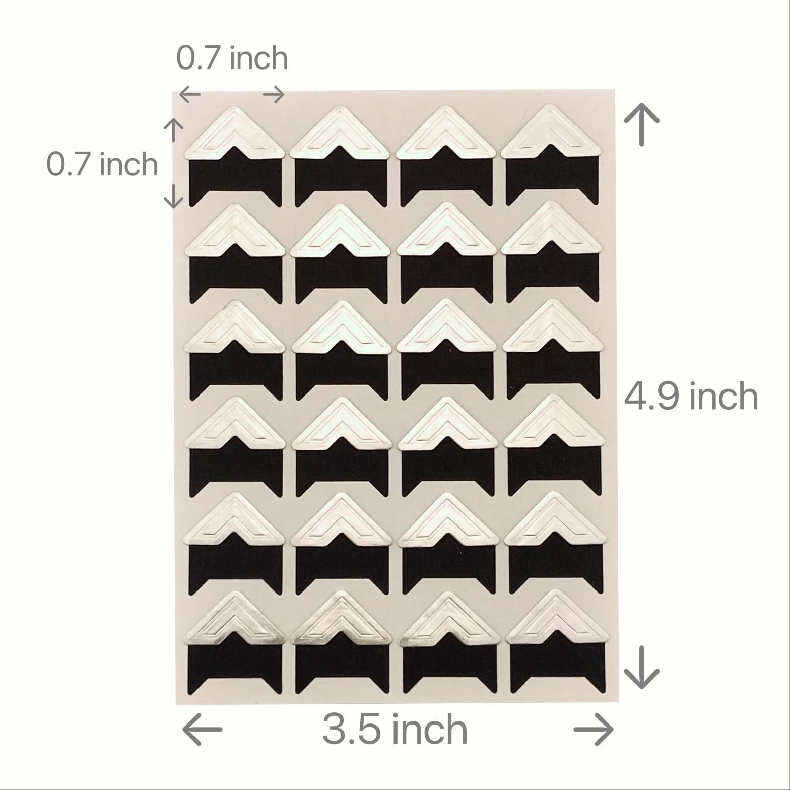 Sunkizzrs 5 Sheets Photo Corners Self Adhesive Photo Mounting Sticker Paper Corner Stickers For Scrapbook Album (Silver)
