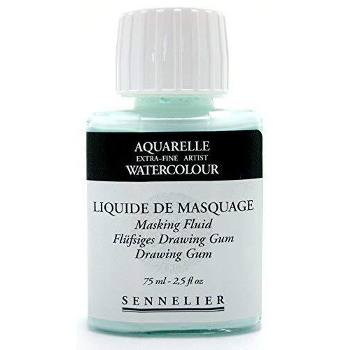 Sennelier Watercolour Masking Fluid (Drawing Gum) 75Ml | Ideal For Artists, Students, Working With Watercolor, Ink, Paint, Gouche Colours.
