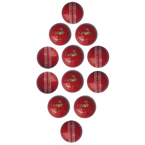Tima Poly Hard Synthetic Red Low Bounce Cricket Ball (Pack Of 12)