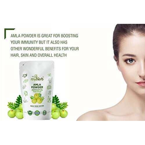 Myherb 100% Natural Organic Amla Indian Gooseberry Powder (Dry), For Skin & Hair Care Food Grade, For Men & Women (227 Gm/0.5 Lbs)