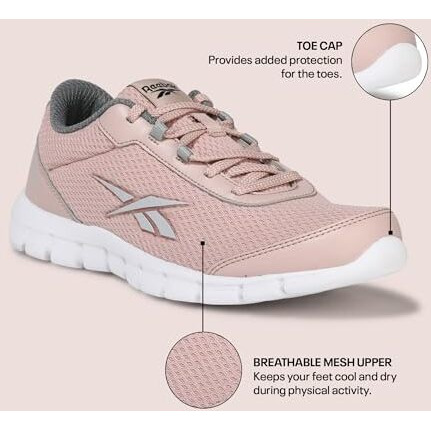Reebok Womens Lux Runner Lp Shell Pink/Flat Grey Running Shoe - 6 Uk (8.5 Us) (Fv9848)