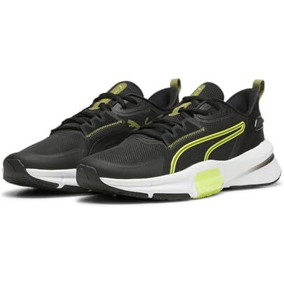 Puma Mens Pwrframe Tr 3 Black-Olive Green-Lime Pow Training Shoe - 9 Uk (37948203)