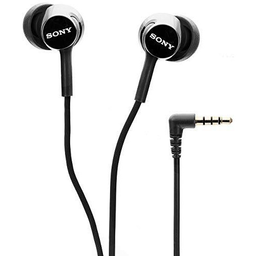 Sony Mdr-Ex155Ap Wired In-Ear Headphones With Tangle Free Cable, 3.5Mm Jack, Headset With Mic For Phone Calls And 1 Year Warranty - (Black)