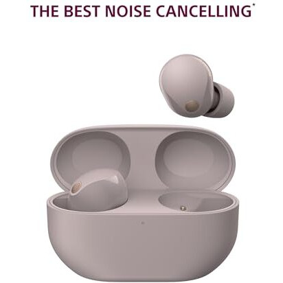 Sony Wf-1000Xm5 Best Active Noise Cancelling Wireless Bluetooth In Ear Earbuds With Mic, Tws, Up To 36 Hours Battery, 360 Reality Audio- Smoky Pink