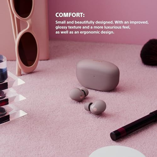 Sony Wf-1000Xm5 Best Active Noise Cancelling Wireless Bluetooth In Ear Earbuds With Mic, Tws, Up To 36 Hours Battery, 360 Reality Audio- Smoky Pink