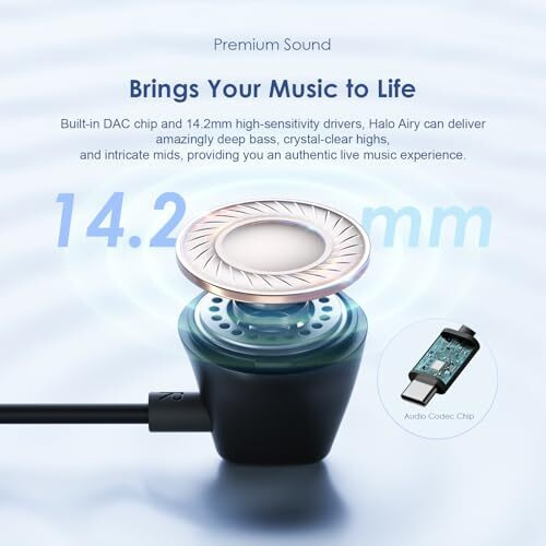 Oraimo Halo Airy Type-C Half In-Ear Wired Headphones