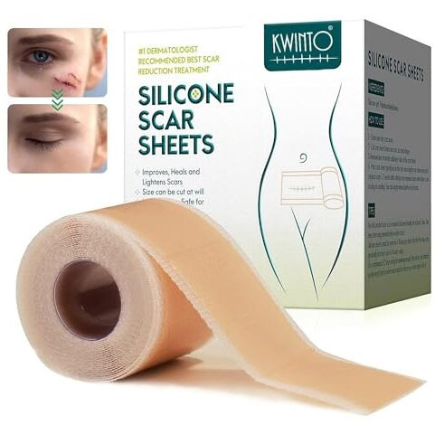 Nexllent Silicone Scar Sheets, Silicon Gel Sheets For Scars Transparent Medical Silicone Gel Tape For Scar Removal, Silicone Scar Tape Roll For Hypertrophic Scars And Keloids Caused By Surgery