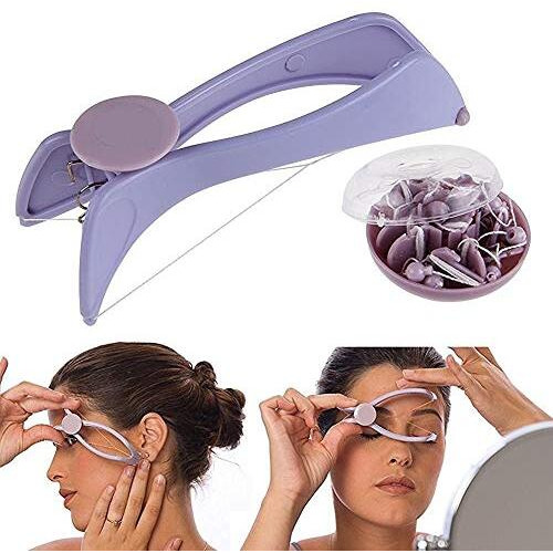 Tactine Eyebrow Face And Body Hair Threading And Removal System Tweezers For Eyebrows, Threading Tool, Threading Machine For Women, Threading Epilators For Women (Purple)