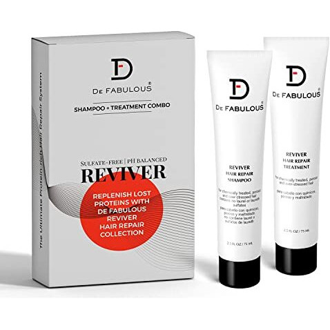 De Fabulous Reviver Shampoo & Masque 75Ml - Travel Pack Of 2 |All Hair Types | Scalp Health | Sulphate Free (Reviver Shampoo & Treatment- Travel Pack 75Ml)