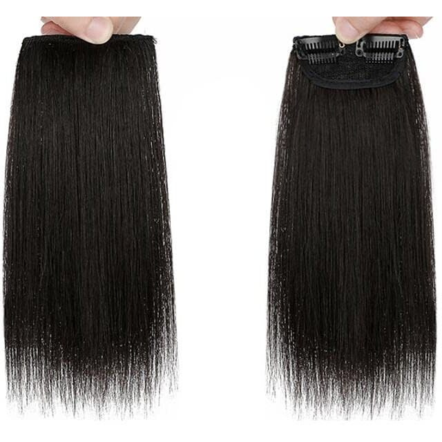 Bogota Silky Hair Extensions With Clip | Hair Weft | Hair Pieces For Thinning Hair | Invisible Hairpin | Straight Women Hair, Add Volume In Hair - Black
