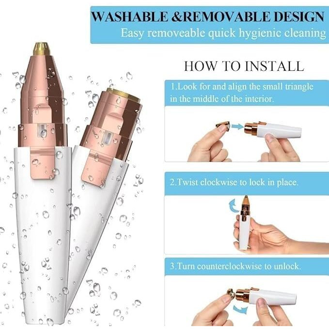Harboan Facial Epilator Hair Removal Machine For - Face, Chin, Cheek, Eyebrow, Upper Lip Hair Remover For Women, Usb Rechargeable Epilator Machine Eyebrow Trimmer (2 In 1 Eyebrow Trimmer)