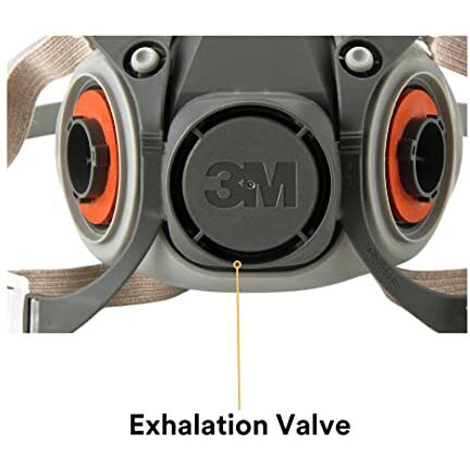 3M Half Facepiece Reusable Respirator 6200, Dual Airline Supplied Air Compatible, Comfortable Design, Reusable & Breathable Design, Protect With Airborne Particles, Without Cartridges - (Pack Of 1)