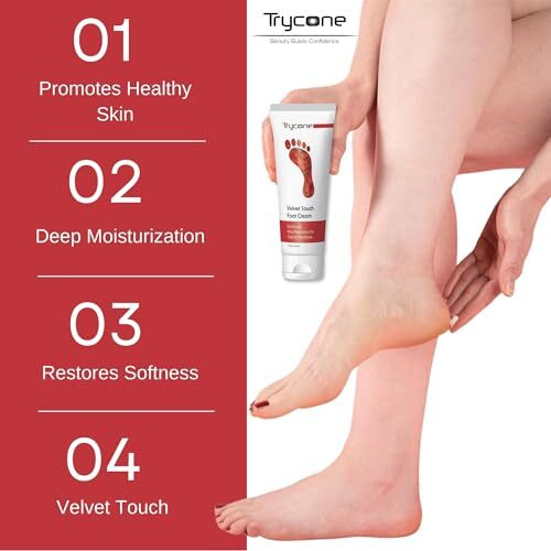 Trycone Crack Heel Repair Foot Cream For Dry, Rough And Cracked Heels Enriched With Rose Oil & Rose Petal Extracts For Men And Women - 100 Gm