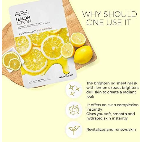 The Face Shop Real Nature Daily Glow Sheet Mask For Glowing Skin & Hydration | Facial Mask With Serum | Korean Sheet Mask For Unisex (Pack Of 10) (Assorted)