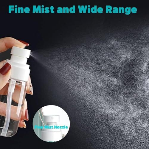 Buymz Spray Bottle Travel, 2Oz /60Ml Fine Mist Spray Bottles Mini Plastic Containers For Hairspray Cosmetic Perfume,Refillable Small Spray Bottle Travel Size Empty Bottles (Pack Of 3) Multi Colour