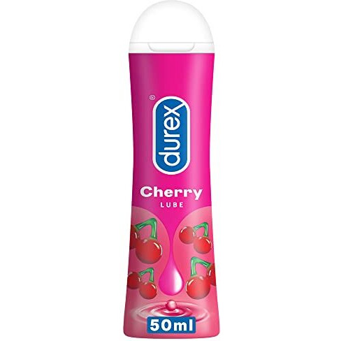 Durex Lube Cherry Flavoured Lubricant Gel For Men & Women - 50Ml | Water Based Lube | Compatible With Condoms & Toys