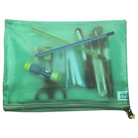 Tulman 5 Pieces B5 Size Transparent Waterproof Travel Storage Pouch Organizer Mesh Bag With Zipper For Cosmetic Jewelry Makeup Pen Pencil Case (Color May Vary), Multicolor