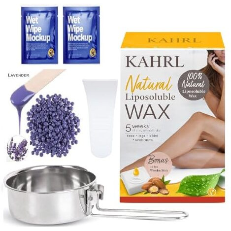 Kahrl Brazilian Face Wax Stripless Waxing With Hair Removal Wax Beans(100G) And Hair Removal Waxing Kit For Women Full Body Waxing Combo Wax For Women Hair Remover Wax Beans