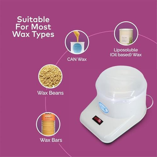 Cuvly Wax Heater Machine Waxing Kit Combo Wax Machine White Chocolate Cream Wax (550 Gm) Chocolate Waxing Combo (550 Gm), Strips (70Pcs), Spatula(Kinfe),Sponge) | (Wax, Heater Combo)