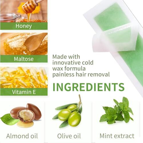 Cuvly Aloevera Liposoluble Face Wax Strips For Women  20 Wax Strips + 2 Wipes, Facial Hair Removal For Upper Lip, Eyebrows, Chin, Sidelocks