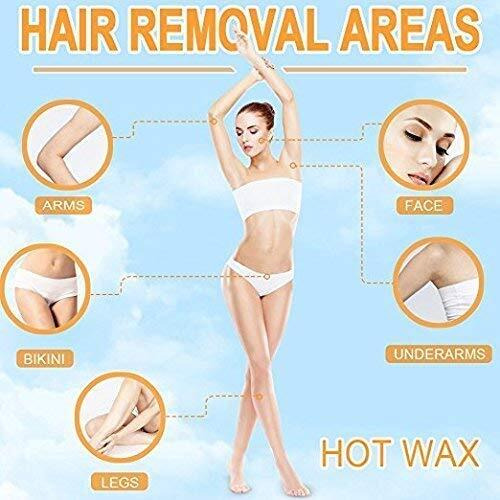 Kahrl Wax Heater Whole Body Hair Removal Body Wax 400 G. Spatula Knife Wax Heater Kit Wax Heater Combo For Women(Pack Of 4) (Wax, Aloevera)