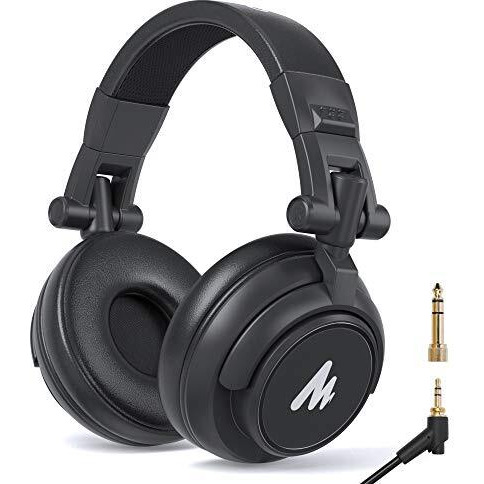 Maono Au-Mh601 Professional Dj Studio Wired Over Ear Headphones With Mic (Black)