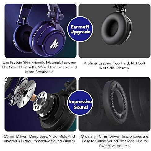 Maono Au-Mh601 Professional Dj Studio Wired Over Ear Headphones With Mic (Black)