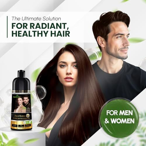 Herbishh Dark Brown Hair Color Shampoo, 3 In 1, 100% Grey Coverage, Hair Color For Men & Women, Long-Lasting Color In 15-20 Mins, Ammonia-Free, 200 Ml