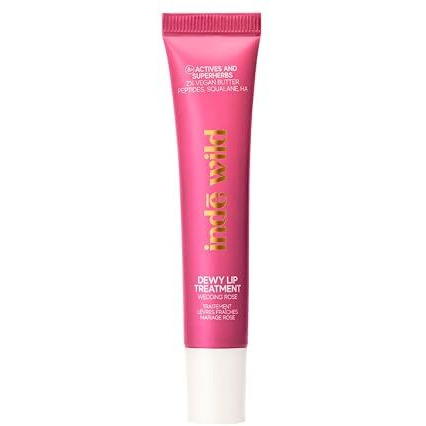 Ind Wild Wedding Rose (15Ml) Dewy Lip Balm | Hydrating & Plumping | Lasts 8+ Hours | Rose-Tinted & Non-Sticky | With Natural Desi Ghee, Peptides, Hyaluronic Acid & Shea Butter | Korean Fomrulation