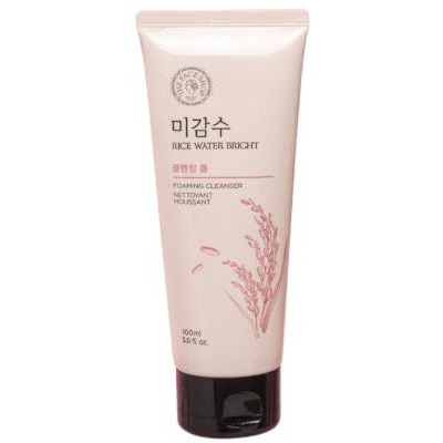 The Face Shop Rice Water Bright Foaming Face Wash 100Ml | Face Wash For Glowing Skin | Cleanser For Uneven Skin Tone | Korean Skin Care, For Oily Skin