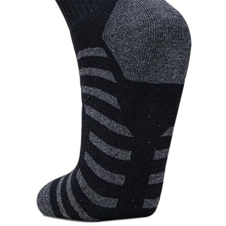 Hundred Nylon Stripe Quarter Length Performance Sports Socks (Black)