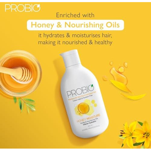 Godrej Professional Honey Moisture Shampoo, For Dry & Damaged Hair - 250Ml, No Paraben, With Honey & Nourishing Oil