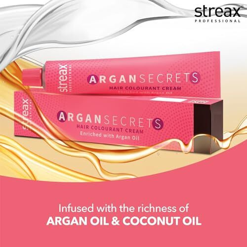 Streax Professional Argan Secrets Permanent Hair Colourant Cream - Dark Brown 3 (Enriched With Argan Oil) For All Hair Types  90 Gm