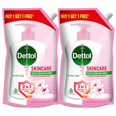 Dettol Liquid Handwash Refill  Skincare Hand Wash- 675Ml (Buy 1 Get 1 Free) | Ph Balanced | 10X Better Germ Protection