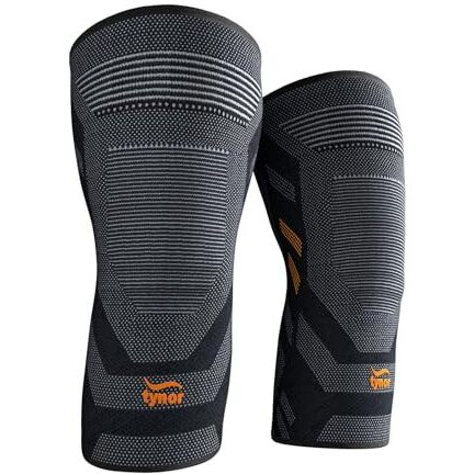 Tynor Knee Cap Air Pro, Black & Orange, Medium, Pack Of 2