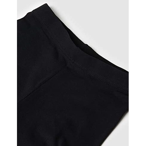 Max Girls Girls Solid Elasticated Leggings (M22Elg17Black_11-12Years), Regular Fit, Mid Rise Black