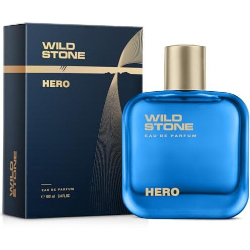 Wild Stone Hero Perfume For Men, 100Ml| Luxury Eau De Parfum | Long-Lasting Fragrance | Best Gift For Him L Premium Perfume For Men L Infused With Aromatic & Marine Notes