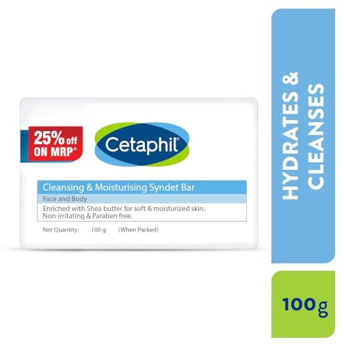 Cetaphil Cleansing Moisturizing Syndet Bar 100Gm