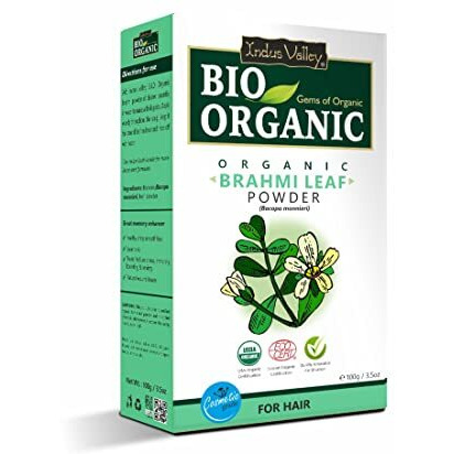 Indus Valley 100% Organic Brahmi Powder | Bacopa Monnieri For Hair Cleanser & Hair Care - (100G)